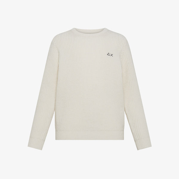 Maglioncino girocollo a treccine piccole