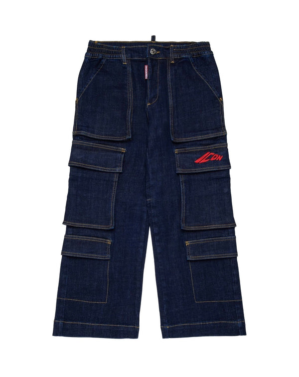 Jeans cargo con tasconi