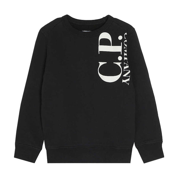 Felpa Girocollo con Logo Stampato sul Petto, Logo Patch sul Retro