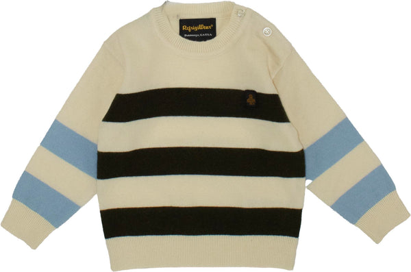 Maglione righe con logo