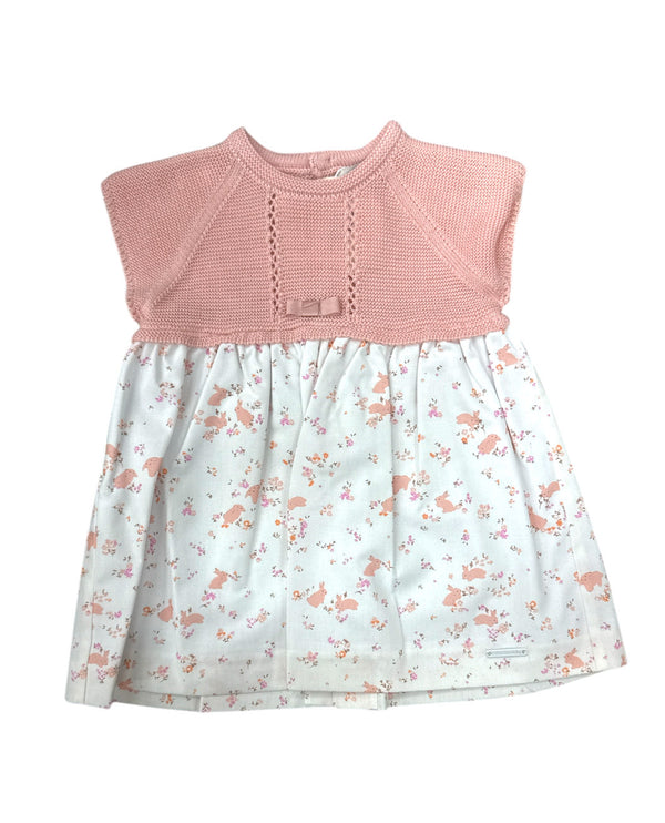 Vestito in lana e cotone