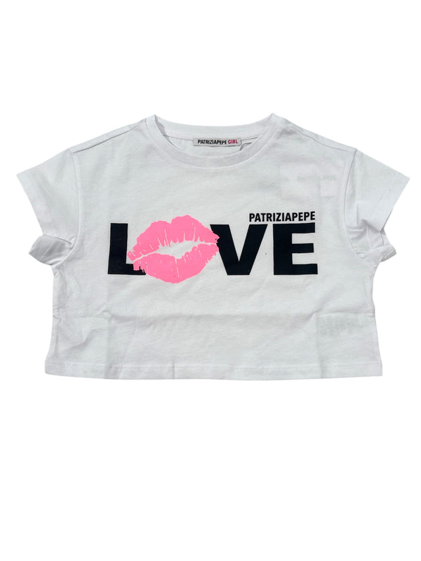 Shirt mezza manica di cotone con scritta