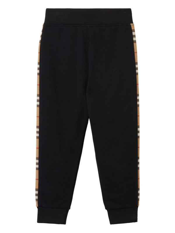 Pantalone con elastico e banda logo