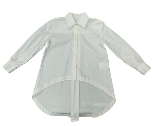 CAMICIA OVER CON FONDO ASIMMETRICO