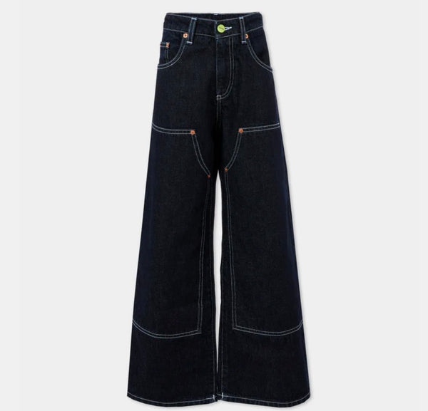 Pantalone di jeans cargo con tasconi