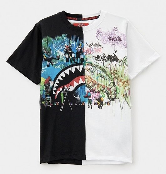 T-SHIRT GRAFFITI STYLE SPLIT