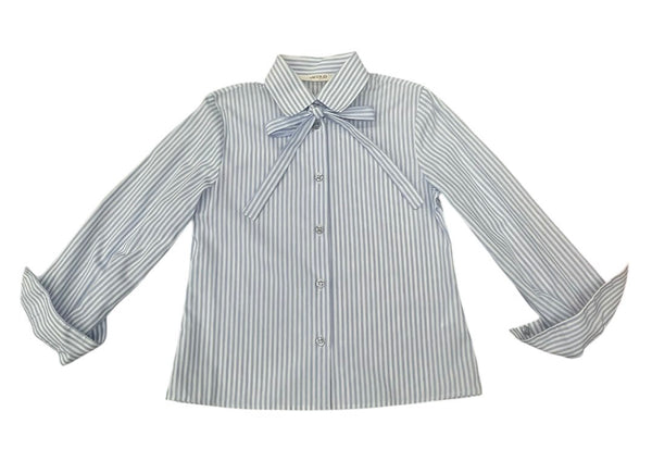 CAMICIA A RIGHE CON FIOCCO