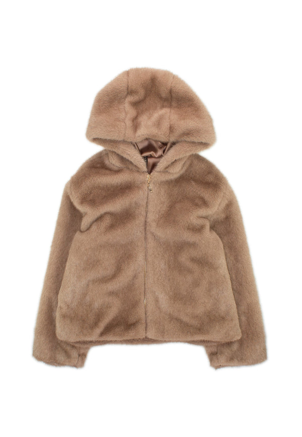 Pelliccia con cappuccio