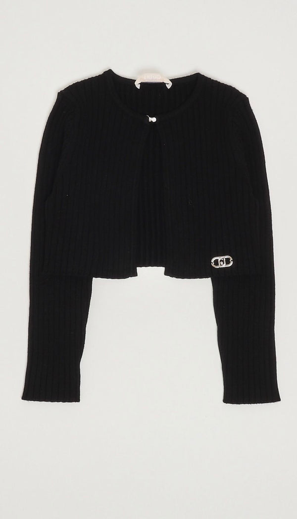 Maglia aperta a costine