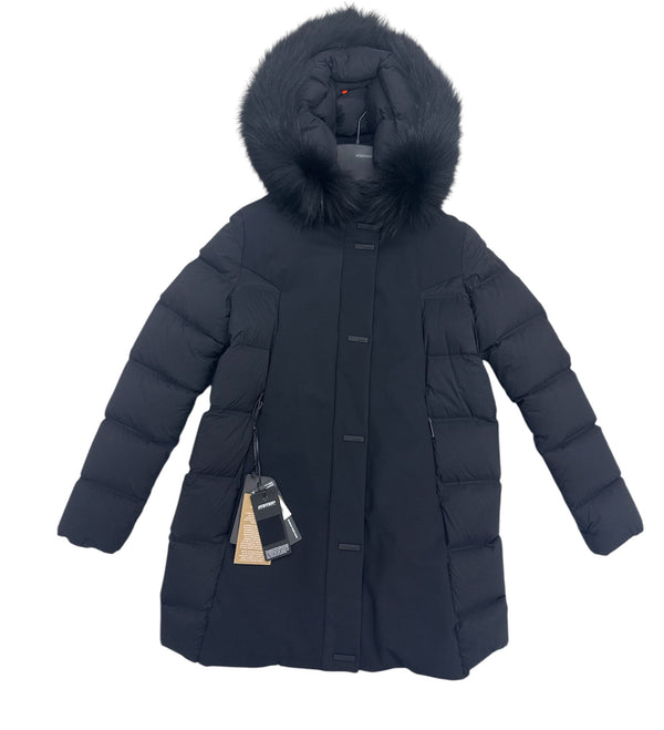 WINTER HYBRID PARKA FUR - Giubbino lungo imbottito in tessuto tecnico con cappuccio decorato con pelo di volpe staccabile