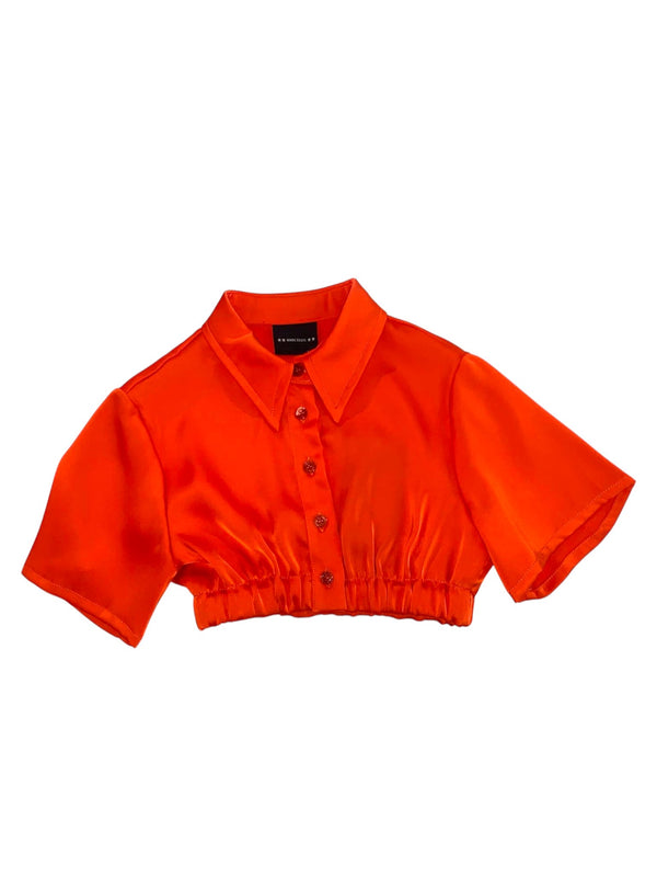 Camicia corta con molla e bottoni