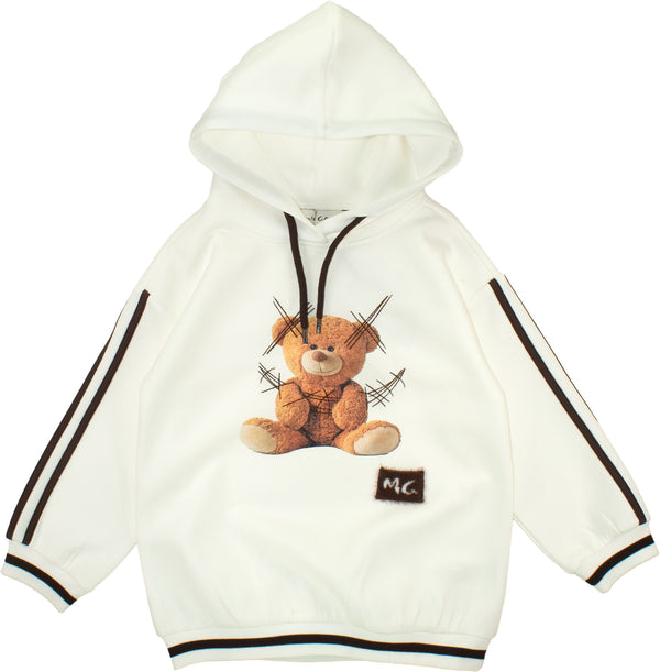 Felpa con cappuccio e orsachiotto