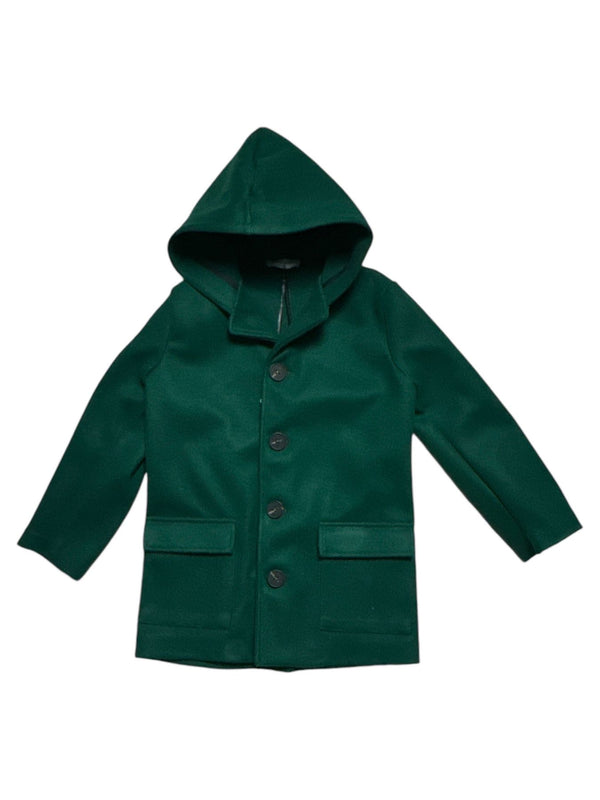 Cappotto con cappuccio tasche e bottoni