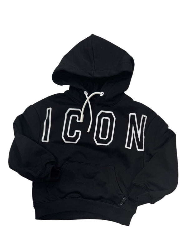 Felpa con cappuccio e scritta grande