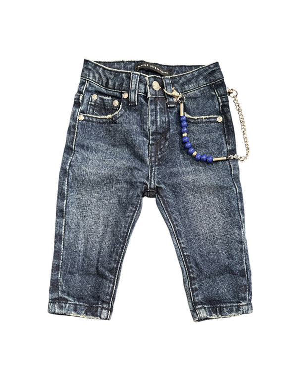 Pantalone di jeans con catenina